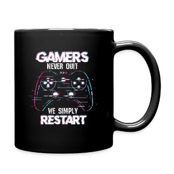 Gamer Gaming Zocken Konsole Nerd Gaming - Tasse einfarbig - Schwarz - Rechts