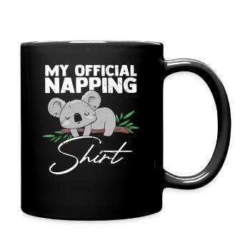 This Is My Official Napping Shirt Faultier Geschen - Tasse einfarbig - Schwarz - Rechts