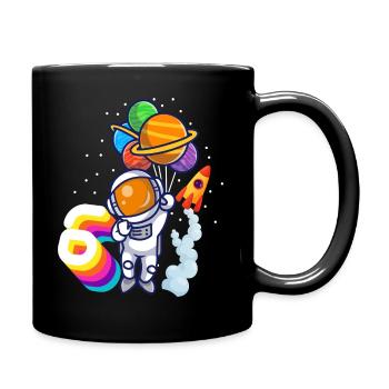 Astronaut 9th Birthday Space Boy Gift - Full Colour Mug - black - Right