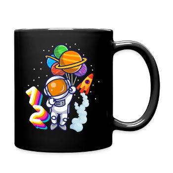 Astronaut 12th Birthday Space Boy Gift - Full Colour Mug - black - Right