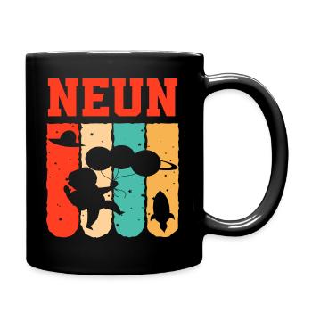Astronaut 9th Birthday Space Boy Gift - Full Colour Mug - black - Right