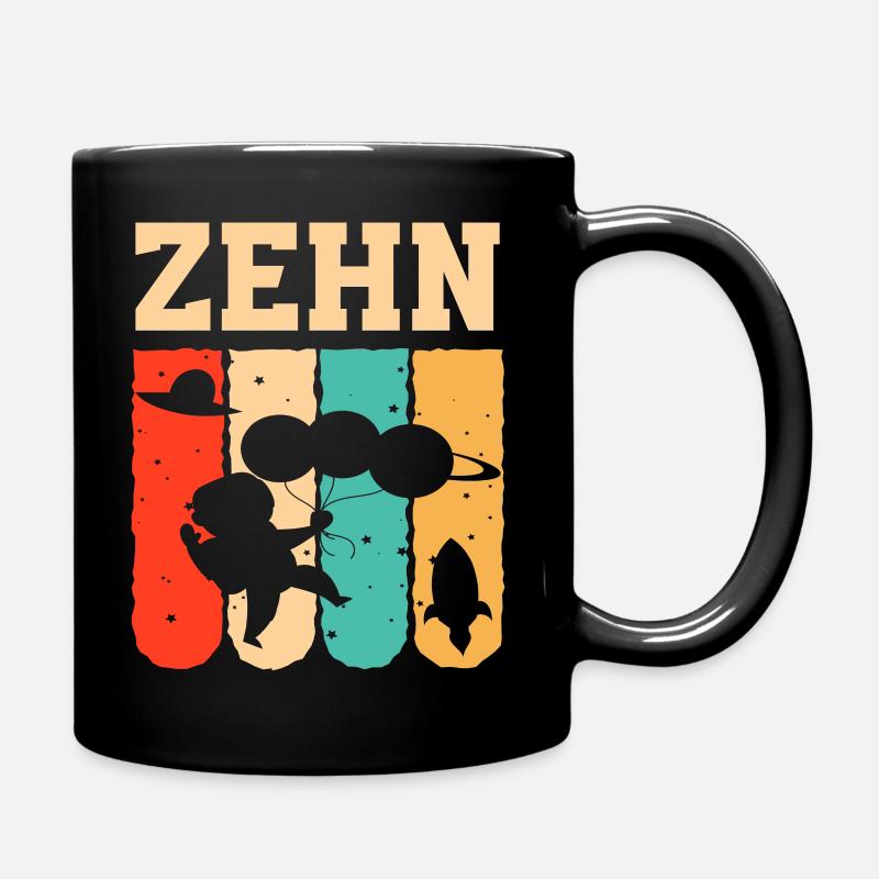 Astronaut 10. Geburtstag Weltraum Jungen Geschenk - Tasse einfarbig - Schwarz