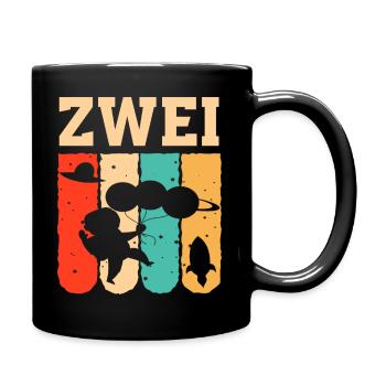 Astronaut 2. Geburtstag Weltraum Jungen Geschenk - Tasse einfarbig - Schwarz - Rechts