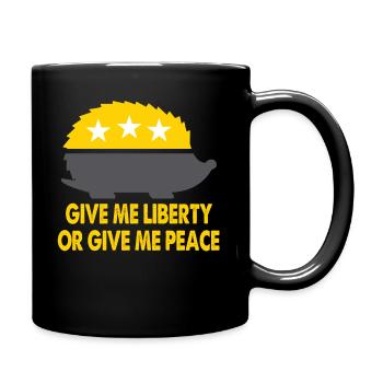 Give Me Liberty Or Give Me Peace - Full Colour Mug - black - Right