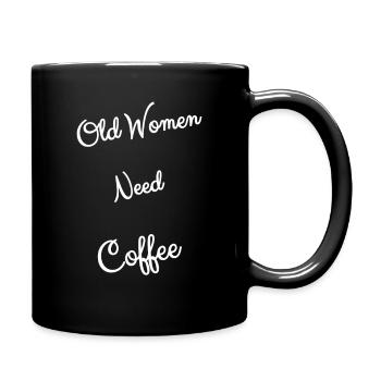 OMA`s BRAUCHEN KAFFEE - Tasse einfarbig - Schwarz - Rechts