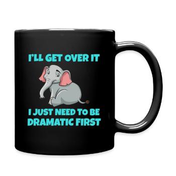 Lustige dramatische Elefanten-Geschenkidee - Tasse einfarbig - Schwarz - Rechts