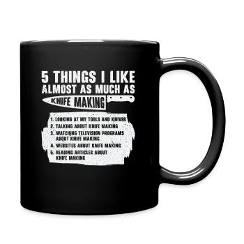 Knifemaking Knife Making Bladesmith Smithing Knife - Full Colour Mug - black - Right