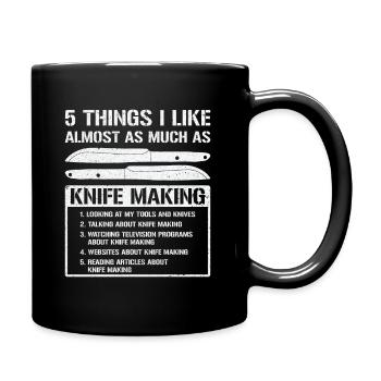 Knifemaking Knife Making Bladesmith Smithing Knife - Full Colour Mug - black - Right