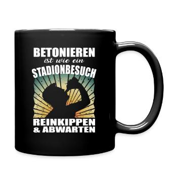 Fußball Verein Fußballfan Party Fußballstadion - Tasse einfarbig - Schwarz - Rechts