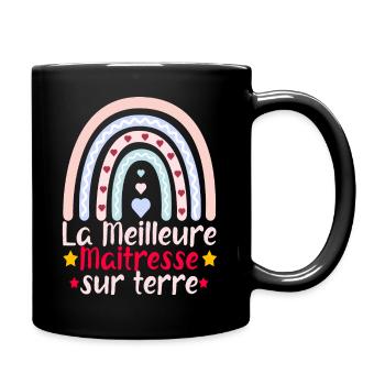 La Meilleure Maîtresse Sur Terre maitresse d'école - Mug uni - noir - Droite