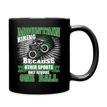 Mountain bike fun bike shirt - Full Colour Mug - black - Right