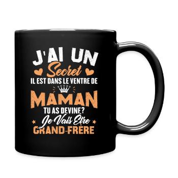 Secret Cadeau Annonce Grossesse Grand-Frère - Mug uni - noir - Droite