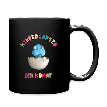 Lustiges Kindergarten Design Cooler Spruch - Tasse einfarbig - Schwarz - Rechts
