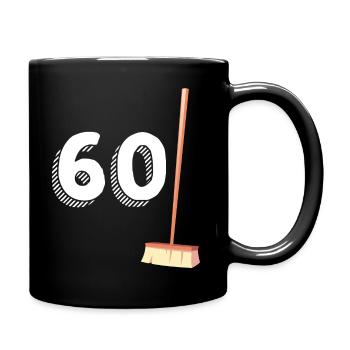 60 Brooms Gift Humor Original Birthday - Full Colour Mug - black - Right