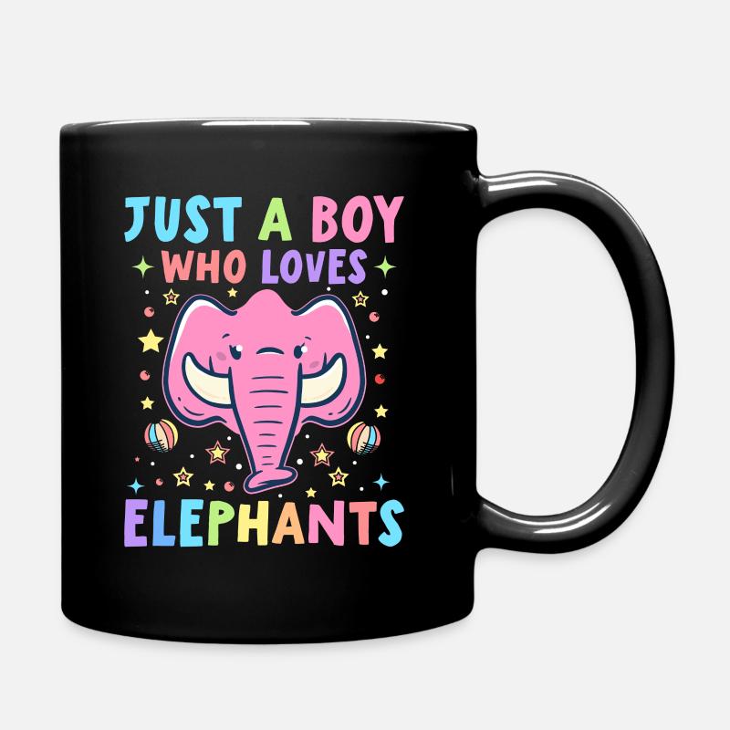 Juste un garçon qui aime les éléphants - Mug uni - noir