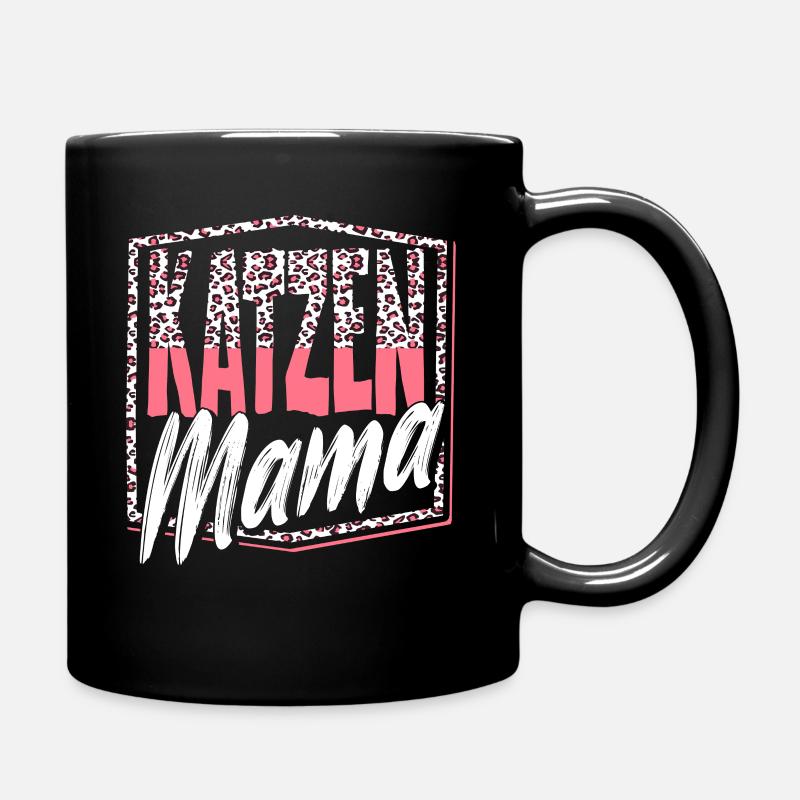 Katzen Mama Kätzchen Katzenbesitzerin Katze - Tasse einfarbig - Schwarz
