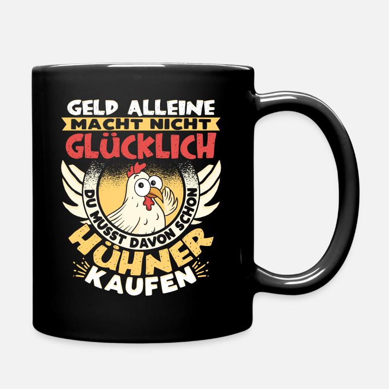 Hühner Huhn Haushühner Hühnerbesitzer - Tasse einfarbig - Schwarz