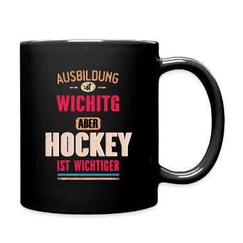 Funny Sayings Design Hockey Cool Saying - Full Colour Mug - black - Right