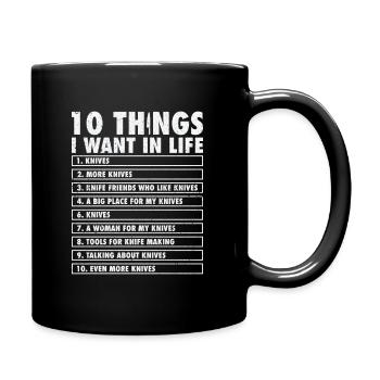 Knifemaking Knife Making Bladesmith Smithing Knife - Full Colour Mug - black - Right