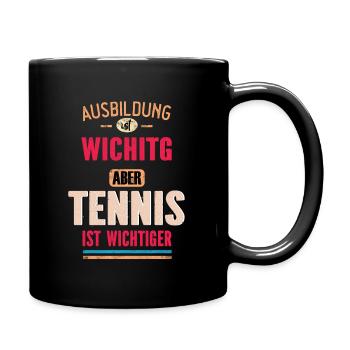 Funny sayings Tennis Hockey Cool saying - Full Colour Mug - black - Right