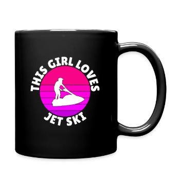 This girl loves jet skis - Full Colour Mug - black - Right