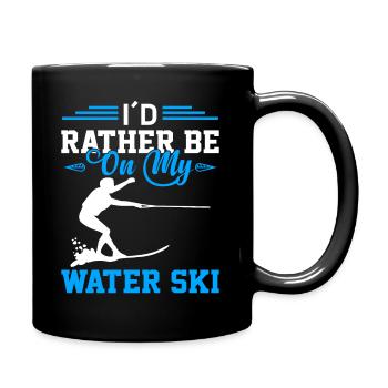 Je préfère être sur mon ski nautique - Mug uni - noir - Droite