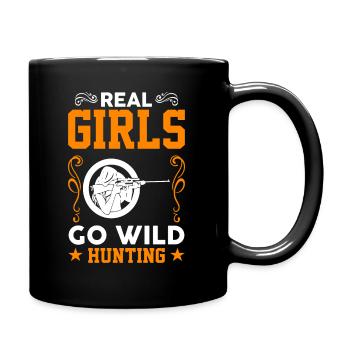 Real girls go hunting wild - Full Colour Mug - black - Right
