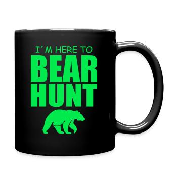 Je suis ici pour la chasse à l’ours - Chasse - Mug uni - noir - Droite
