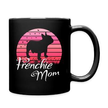 Französische Bulldogge Frenchie Hund Geschenk Hund - Tasse einfarbig - Schwarz - Rechts