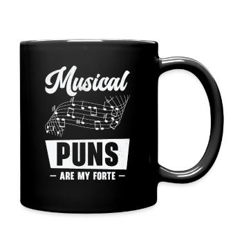 Musique Forte Jeu de mots musical Musiciens - Mug uni - noir - Droite