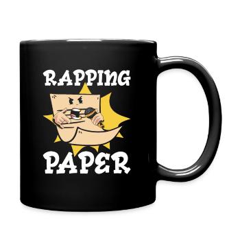 Music Rapping Musician Rapper Paper Songs - Full Colour Mug - black - Right