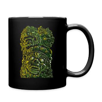 Maya-Statue - Tasse einfarbig - Schwarz - Rechts