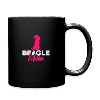 Beagle mom - Tasse einfarbig - Schwarz - Rechts