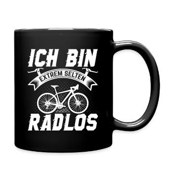 Radfahrer Fahrrad Geschenk - Tasse einfarbig - Schwarz - Rechts