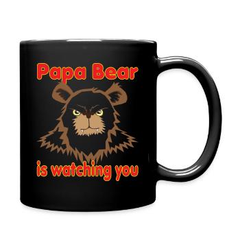 Papa Bear vous regarde - Mug uni - noir - Droite