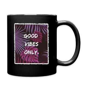 Bonnes vibrations seulement édition rouge - Mug uni - noir - Droite