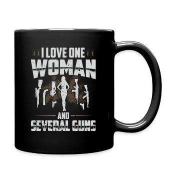 I Love One Woman And Several Guns - Full Colour Mug - black - Right