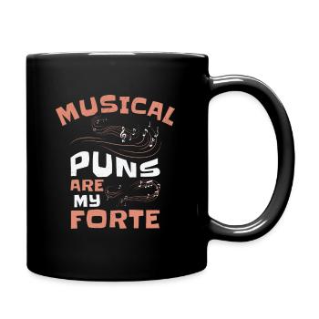 Musique Forte Jeu de mots musical Musiciens - Mug uni - noir - Droite