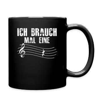 ich brauch mal eine Pause Musiker Klavier - Tasse einfarbig - Schwarz - Rechts