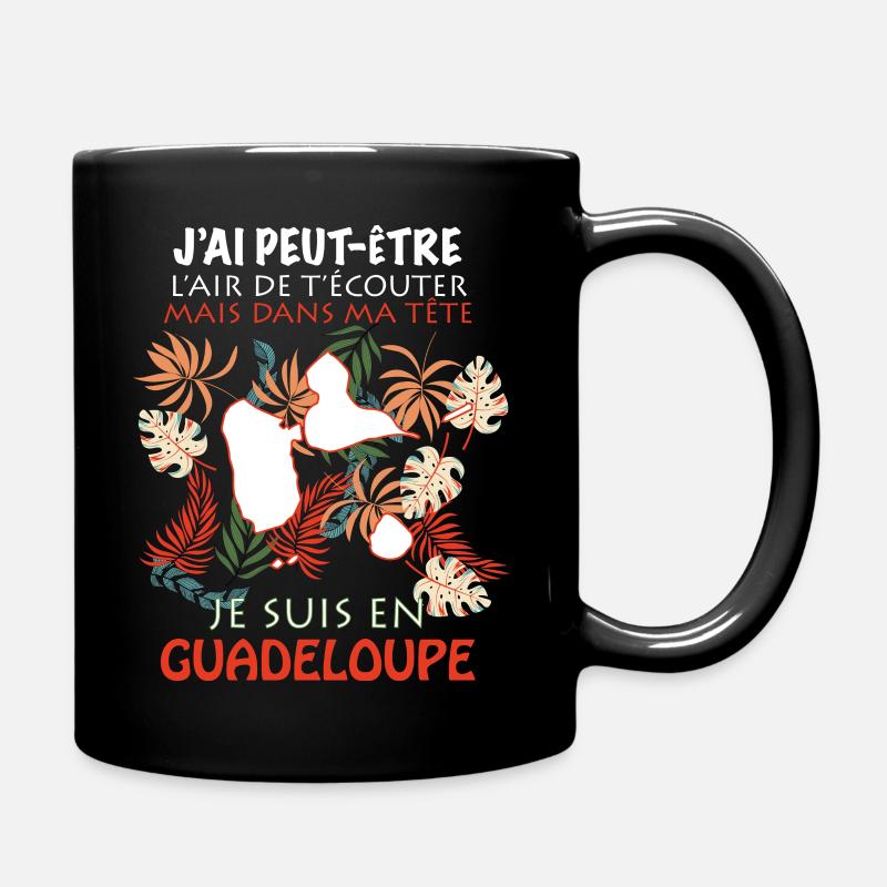 Guadeloupe Citation Humour - Mug uni - noir