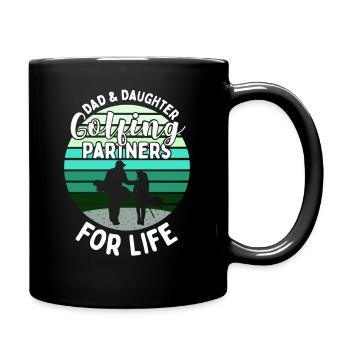 Father and daughter Golf Partner Partner Look - Full Colour Mug - black - Right