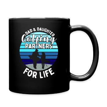 Father and daughter Golf Partner Partner Look - Full Colour Mug - black - Right