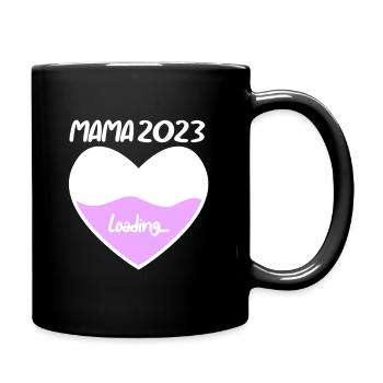 Mama 2023 Mutter Schwangerschaft Schwanger - Tasse einfarbig - Schwarz - Rechts