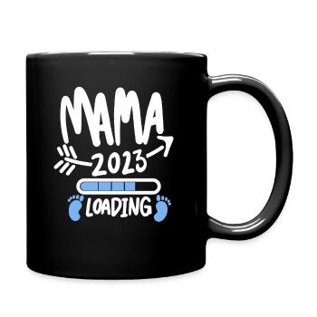 Mama 2023 Mutter Schwangerschaft Schwanger - Tasse einfarbig - Schwarz - Rechts