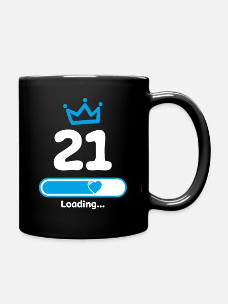 21. Geburtstag 21 Jahre Geschenkideen - Tasse einfarbig - Schwarz