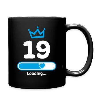 19th Birthday Krone Congratulations Congratulations - Full Colour Mug - black - Right