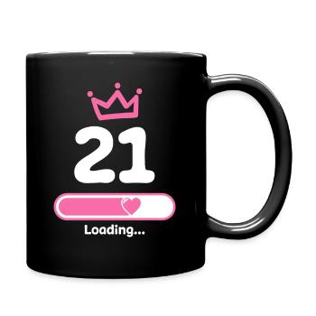 21 years birthday congratulations - Full Colour Mug - black - Right