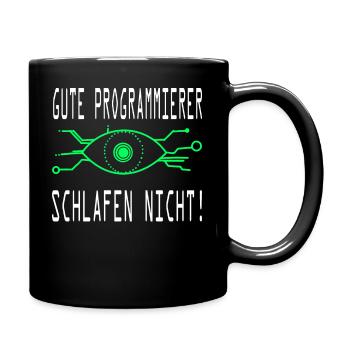 Computerarbeit Programmierung Coding - Tasse einfarbig - Schwarz - Rechts