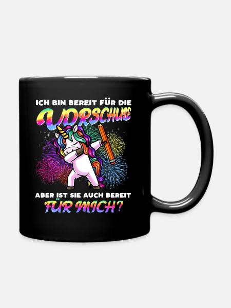 Vorschulkinder Vorschulkind Einhorn Vorschule - Tasse einfarbig - Schwarz