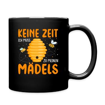 Imkerin Geschenkidee Biene Honig - Tasse einfarbig - Schwarz - Rechts